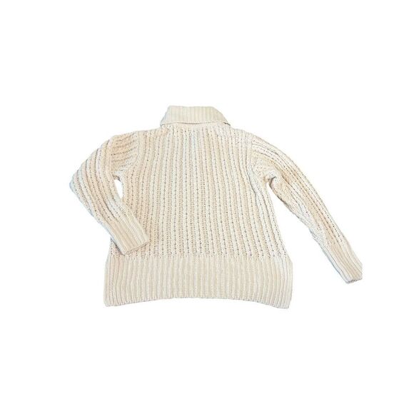 Aerie Cable Car Quarter Zip Sweater Sz XS Cable Knit Cozy Comfort Neutral Soft - Picture 2 of 7